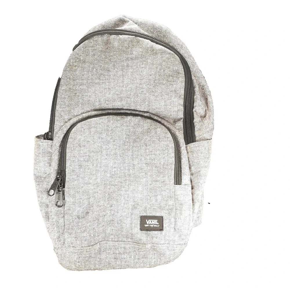 Vans Off The Wall Backpack School Bag Gray Bag Book Bag 18x12x6